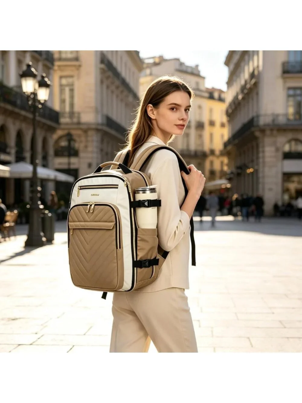 Stylish 40L Waterproof Laptop Backpack for Women | College & Business Use